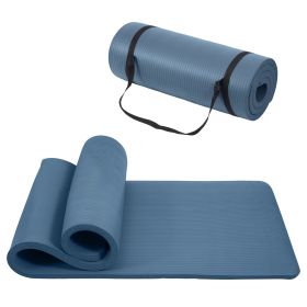 Only Supports Self Pickup  Yoga Mat, One Inch Thickened High-density Practice Mat, Tear-resistant Practice Yoga Mat With Straps, Suitable For All (Option: Aqua)