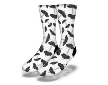 LIFTING DUMBELLS Fun Gym Socks (size: Adult)