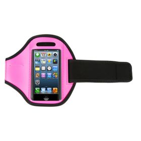 Phone Armband Case Adjustable Sweat-Resistant Armband Phone Holder Fit for iPhone5 Or Cellphones Under 4in For Running Jogging Riding Hiking Gym (Color: Hot Pink, size: One size)